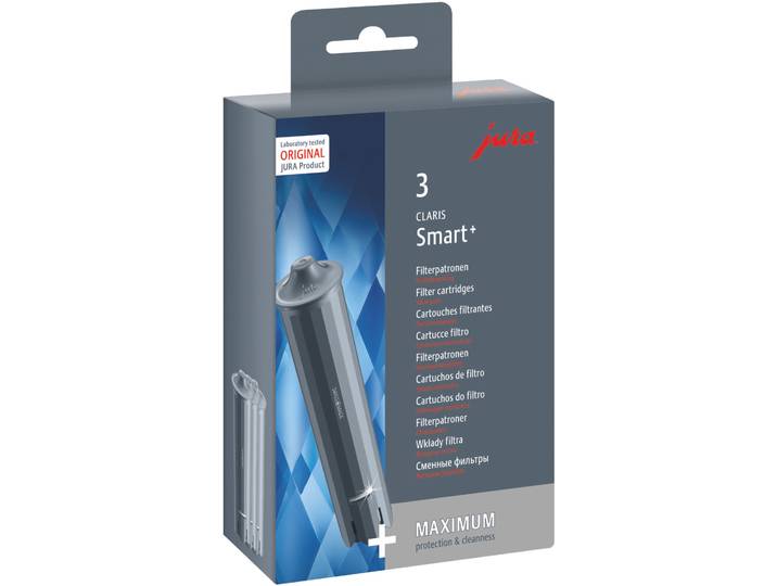 JURA Wasserfilter 24233 CLARIS Smart+ , grau, B:3,5cm H:16cm T:3,5cm Ø:3,5cm, Filterkartuschen, 3er-Set, Wasserfilter