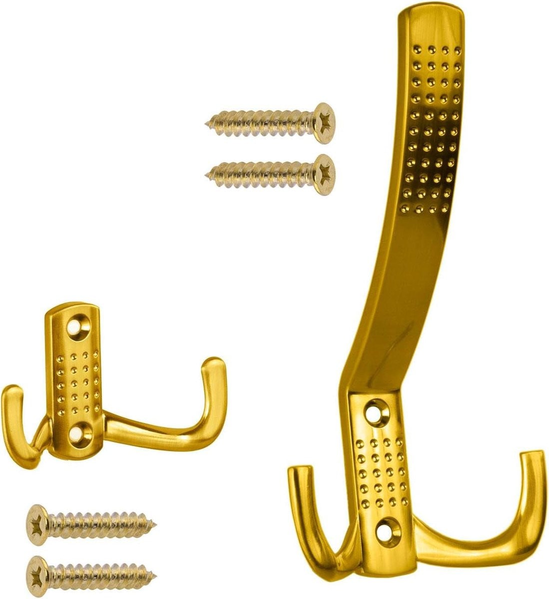 Set van 2 gouden kledinghaken van stevig metaal