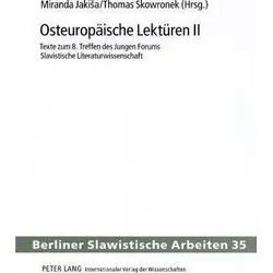 Osteuropäische Lektüren II, Fachbücher von Junges Forum Slavistische Literaturwissenschaft. Tagung