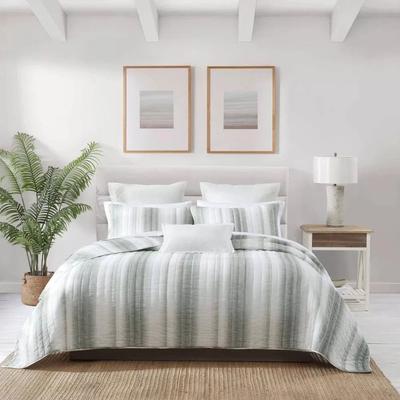 All Categories Goods Tommy Bahama La Prisma Striped Texture Quilt Bedding Set, Full Queen, Green, Prewashed Cotton, Polyester Fill Tommy Bahama La Prisma Striped Texture Quilt Bedding Set, Full Queen, Green, Prewashed Cotton, Polyester Fill
