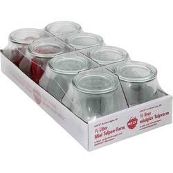 WECK 8T-762 Minitulpenform-Glas 8er-Tray 220 ml mit Ringen und Klammern