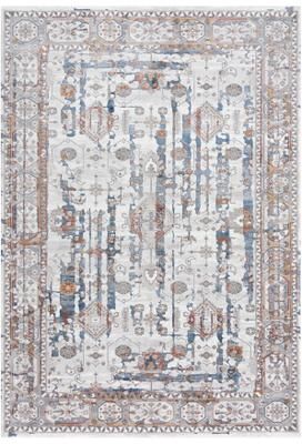 Alora Decor Opal Blue and Grey Multi-colored Abstract Rug