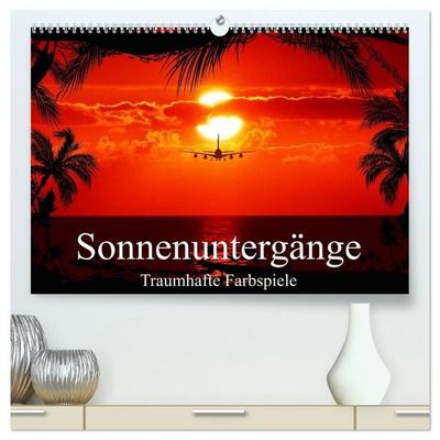 Sonnenuntergänge • Traumhafte Farbspiele (hochwertiger Premium Wandkalender 2027 DIN A2 quer), Kunstdruck in Hochglanz