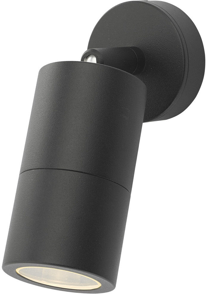 Metro Chantail 16cm H Integrated LED Outdoor Armed Sconce Matte Black 16cm H X 7cm W X 18cm D
