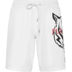 PLEIN SPORT Badehose TIGER, Größe L in Weiß 01
