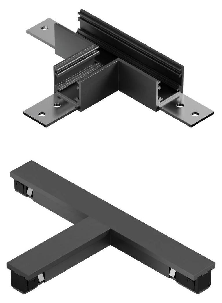 Lucide LINIAL T-koppeling voor 48V railsysteem in gunmetal satijn