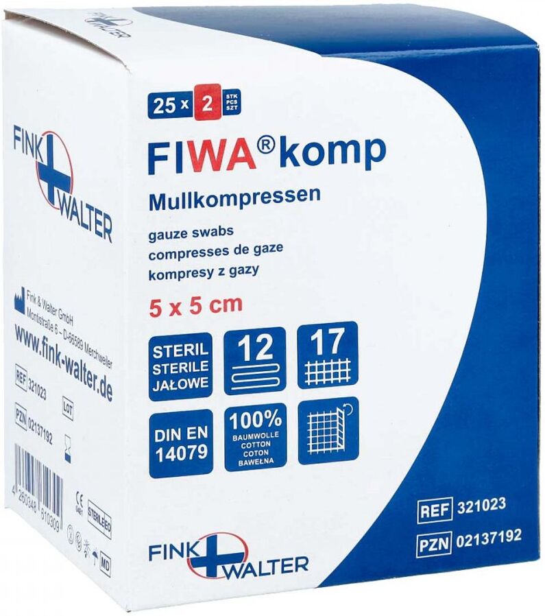 Mullkompressen 5x5 cm steril 12fach