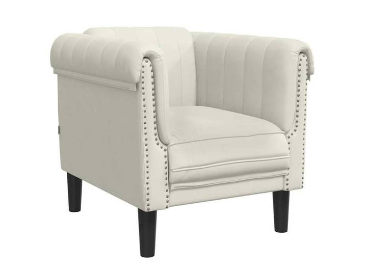 En solde  Fauteuil-Canapé(1 place) - SWEETY - moderne Sofa relax - crème velours LV1714