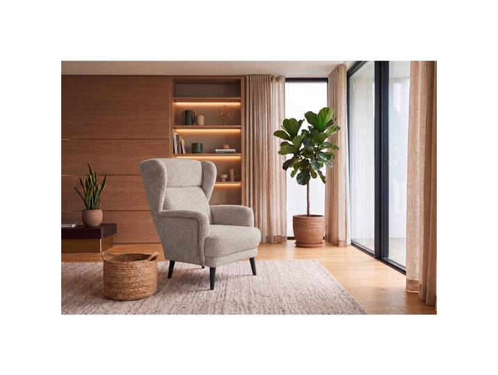 Mid.you Sessel Leon, Beige, Leopard, 74x106x94 cm, Wohnzimmer, Sessel, Sonstige Sessel