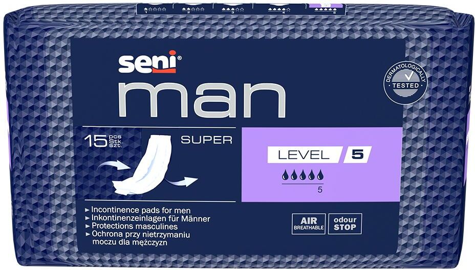 Seni Man Inkontinenzeinlage super Level 5 15 St Kombipackung