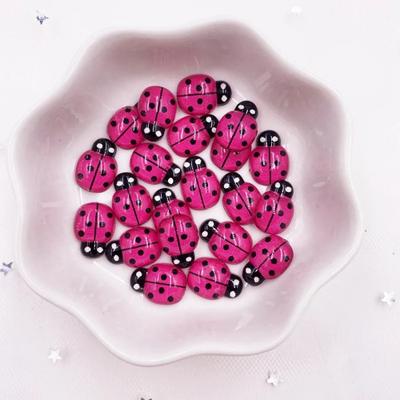 Useful Little Things 60 Pcs 0.35 X 0.51 Inch Resin Mini Cute Red Beetle Ladybug Flatback Cabochons DIY Scrapbook Craft Decor rose