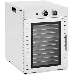Helloshop26 - Professioneller Lebensmittel-Dörrautomat 1.000 Watt 12 Etagen 40 Liter gehärtetes Glas Edelstahl 14_0008888