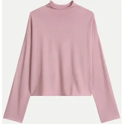 Pullover mit Turtle- Neck Rosa L