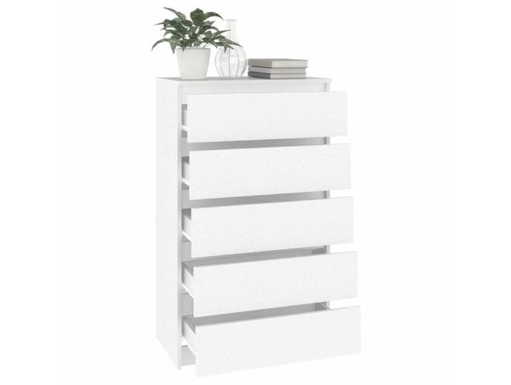 Commode Blanc 60x36x103 cm Bois d'ingénierie
