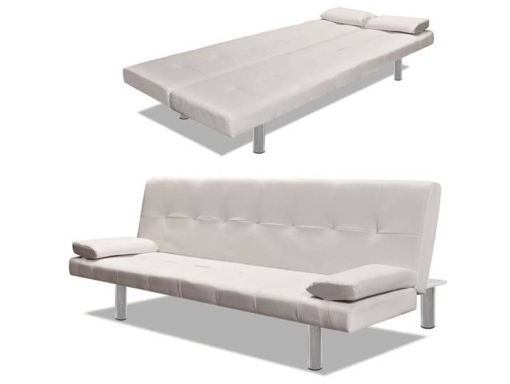 1694 CHIC Canapé convertible Canapé d'angle réversible Canapé-lit réglable extensible Nouvelle avec 2 oreillers Cuir synthétique