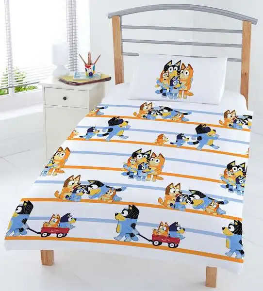 Bluey dekbedovertrek voor kinderen 120 x 150 cm