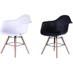 SIT Designer-Stuhl mit Armlehne 2424 Schwarz