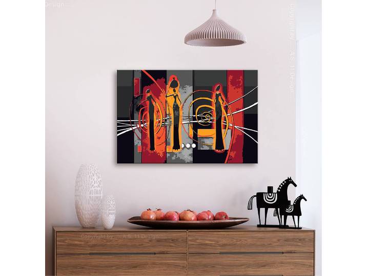 Tableau déco African Women Lin Multicolore 60 x 40cm