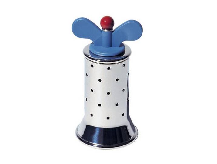 Alessi Pfeffermühle Pfeffermühle 9098 13 cm Michael Graves light blue, (1 Stück), Pfeffermühle, Ø6,5cm, Edelstahl 18-10
