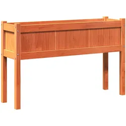 vidaXL Pflanzkübel mit Beinen Wachsbraun 110x31x70cm Massivholz Kiefer