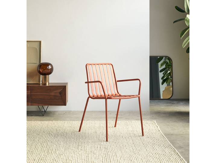 Lehnstuhl aus Metall orange Gaby - Orange - Metal