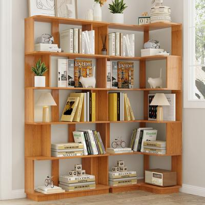 Kodotan sofa Set Of 2 Free Combination Bookcase Space Saving Corner Bookshelf, L Shaped Bookcase X 1 + I Shaped Bookcase X 1