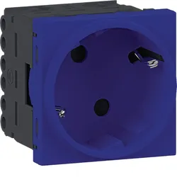 Hager GS10325017 Steckdose 1-fach SCHUKO Direkt Klipping 45x45 66° Verkehrsblau