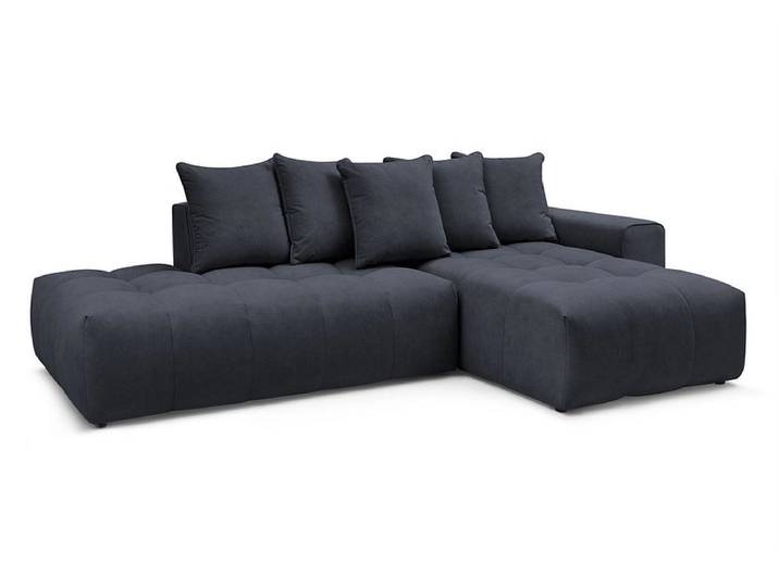 Ecksofa BOBOCHIC MONT-BLANC Samt dunkelblau
