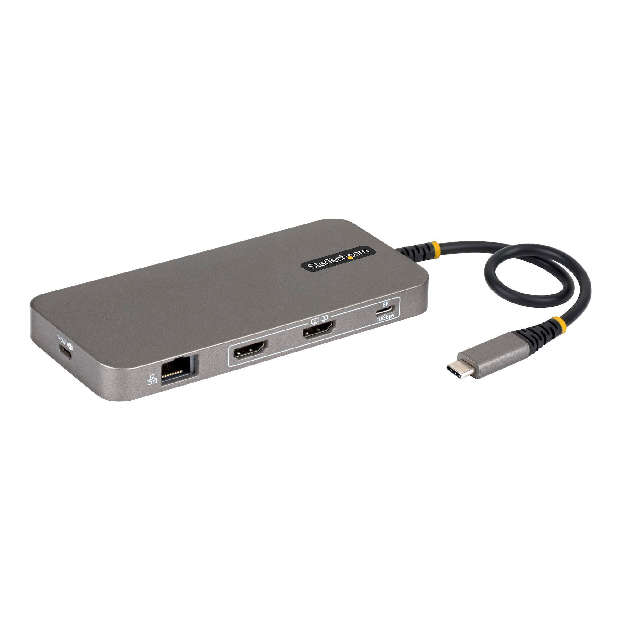 StarTech.com USB4 Multiport Hub – Dual 4K 60Hz HDMI, 140W USB-C PD, 10 Gbit/s USB, Gigabit Ethernet 318B-USB4MULTIPORT