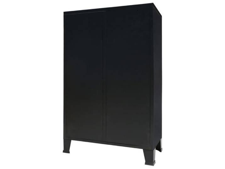 Garde-robe Armoire de Rangement Chambre métal de style industriel 67x35x107cm noir SQZR750487 - BELLE MAISON DECO