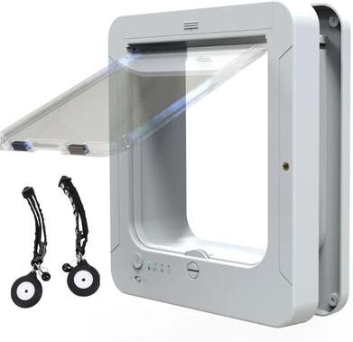 Uplift Picks Automatic Smart Cat Door With Microchip Sensor Direction Control For Dogs And Cats white (2 Pcs Sensors) 298x263mm