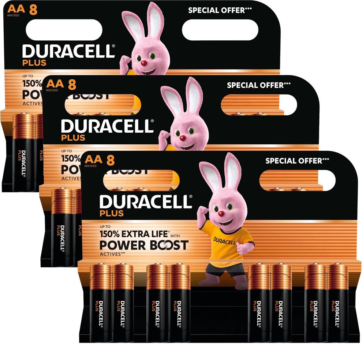 Duracell Plus AA Batteries with Power Boost   24-Pack