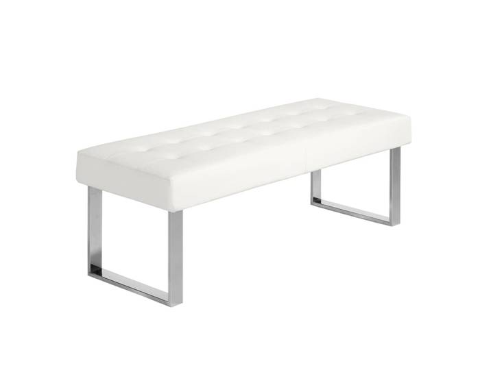 Banquette simili cuir et acier chromé