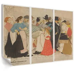 POSTER - 84x59 cm (A1) - Théophile Steinlen - Menschen auf der Straße