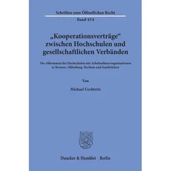 'Kooperationsverträge' zwischen Hochschulen und gesellschaftlichen Verbänden., Fachbücher von Michael Uechtritz