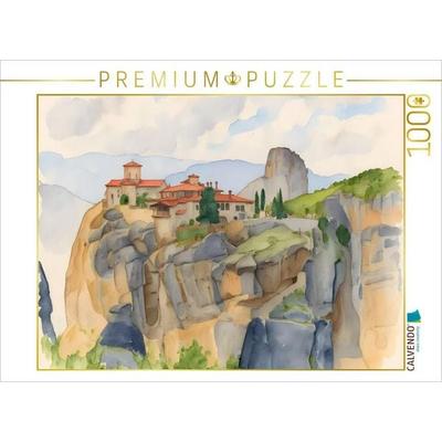 CALVENDO Puzzle Meteora Klöster in Griechenland | 1000 Teile Lege-Größe 64x48cm Foto-Puzzle für glückliche Stunden