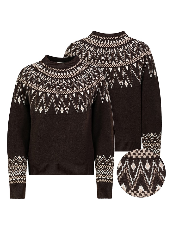 Eight2Nine Pullover in Dunkelbraun - S