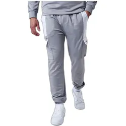 Project X Paris, Herren, Sporthose, jogginghose stil cargo zweifarbig (M), Grau