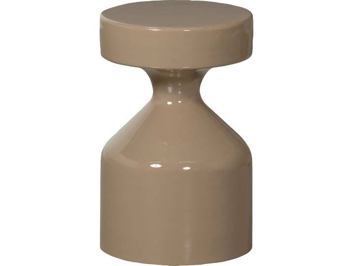 Beistelltisch WOOOD Floyd , beige (braun), B:30cm H:47cm T:30cm, Tische, Beistelltisch, aus Metall, H 47 cm x B 30 cm