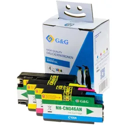 G&G, Druckerpatrone, 4 Druckerpatronen kompatibel zu HP 950XL 951XL je 1x Schwarz Cyan Magenta - (BK, C, M, Y)