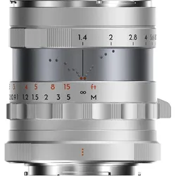 Thypoch Full-frame Photography Lens Simera 35mm f1.4 for Fujifilm X Mount - Silver (Fujifilm X, APS-C / DX, Vollformat), Objektiv, Silber