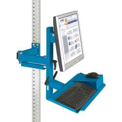 Manuflex ZB3627.5012 Ergonomie Monitorträger für UNIVERSAL und PROFI mit Tastatur- und Mausfläche, VESA-Adapter 75 mm