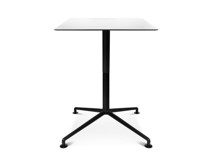 Tisch W-Lift Table, höhenverstellbar Wagner Gestell Aluminium graphitschwarz matt, Designer rabadesign GmbH, 82x73-103x82 cm