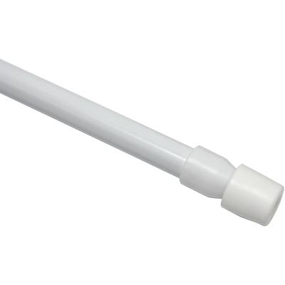 Scheibenstange GARDINIA "Klemmstange mit Ausgleichskeil" Gr. 1, weiß, Ø:8mm, Metall, Gardinenstangen, mit selbstklebendem Ausgleichskeil