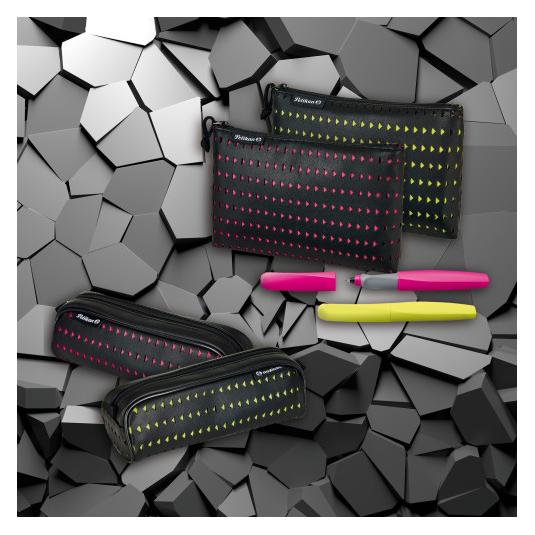 Pelikan Schlamper-M"ppchen Lasercut, schwarz / pink (517621)