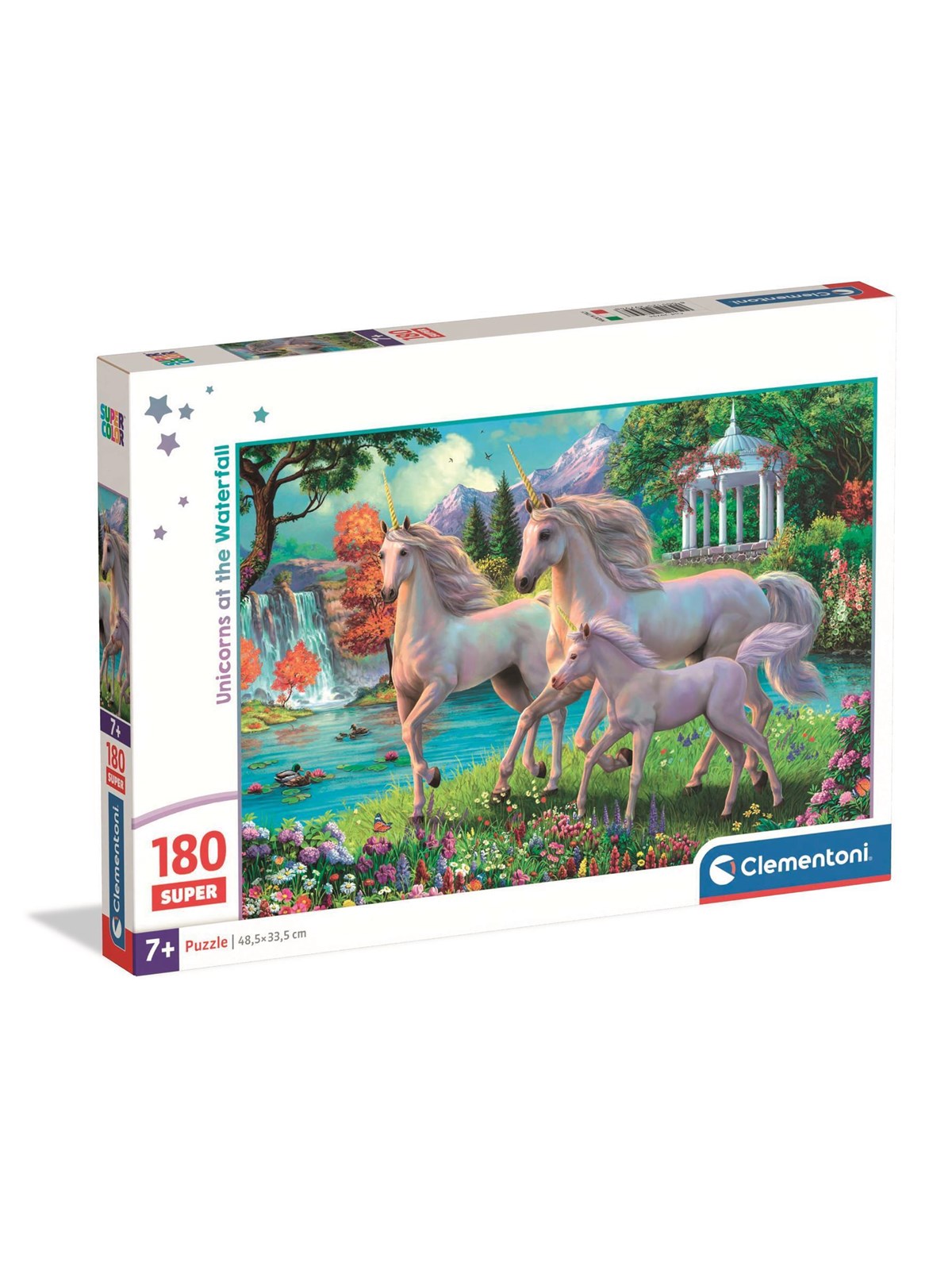 Clementoni Puzzle Unicorns at the Waterfall, 180-teilig ( 2D Puzzles