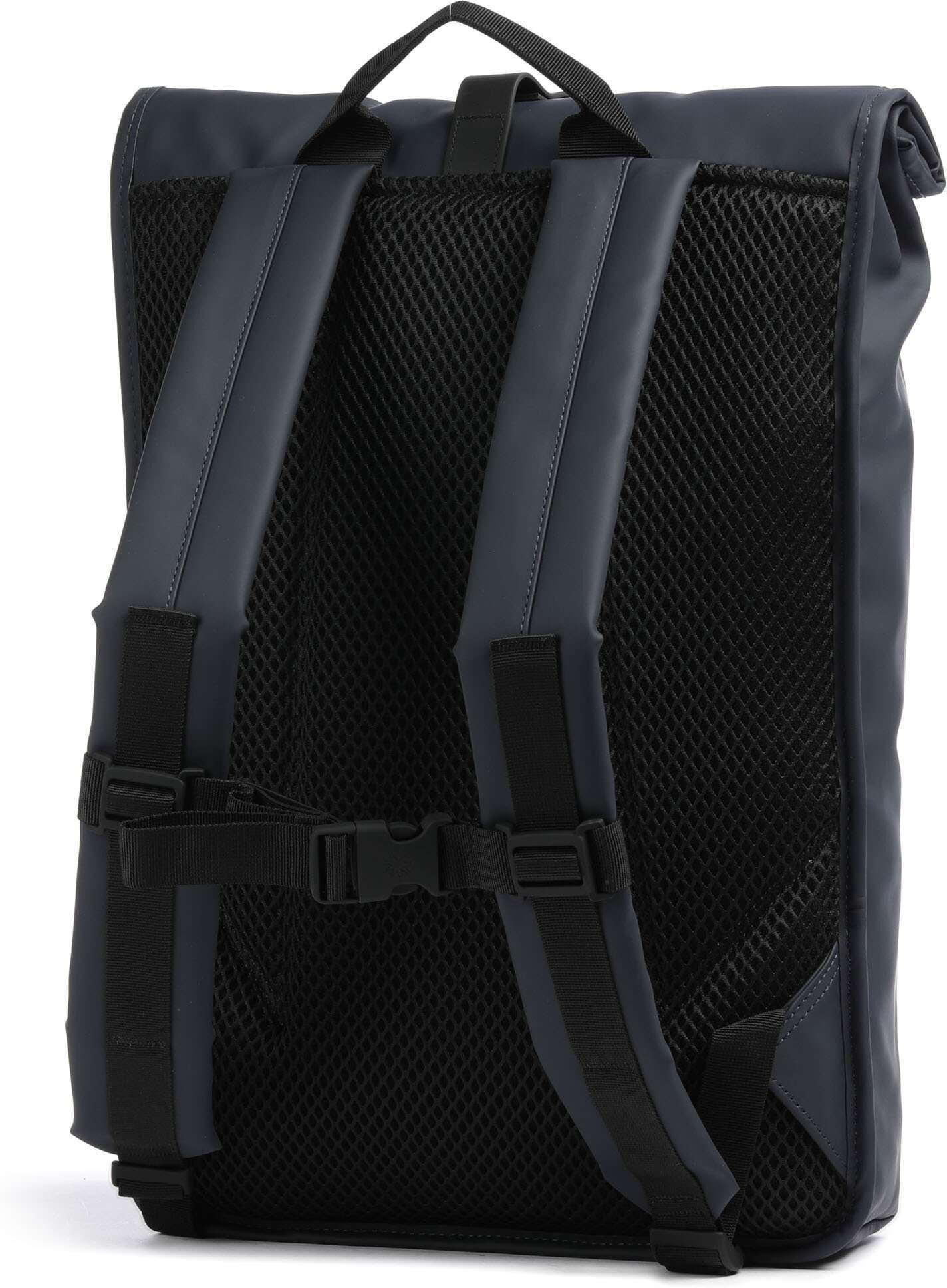 Rains Rolltop Rucksack, blau