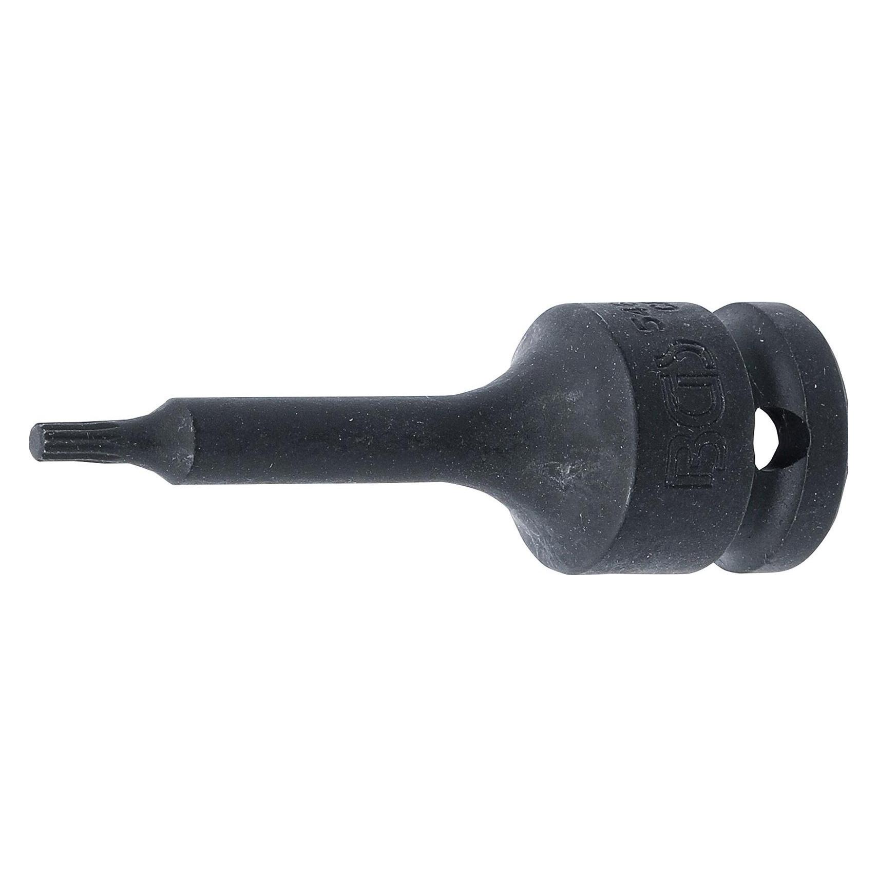 BGS Kraft-Bit-Einsatz Länge 75 mm Antrieb Innenvierkant 12,5 mm (1/2") Innenvielzahn (für XZN) M4 (5482-M4)