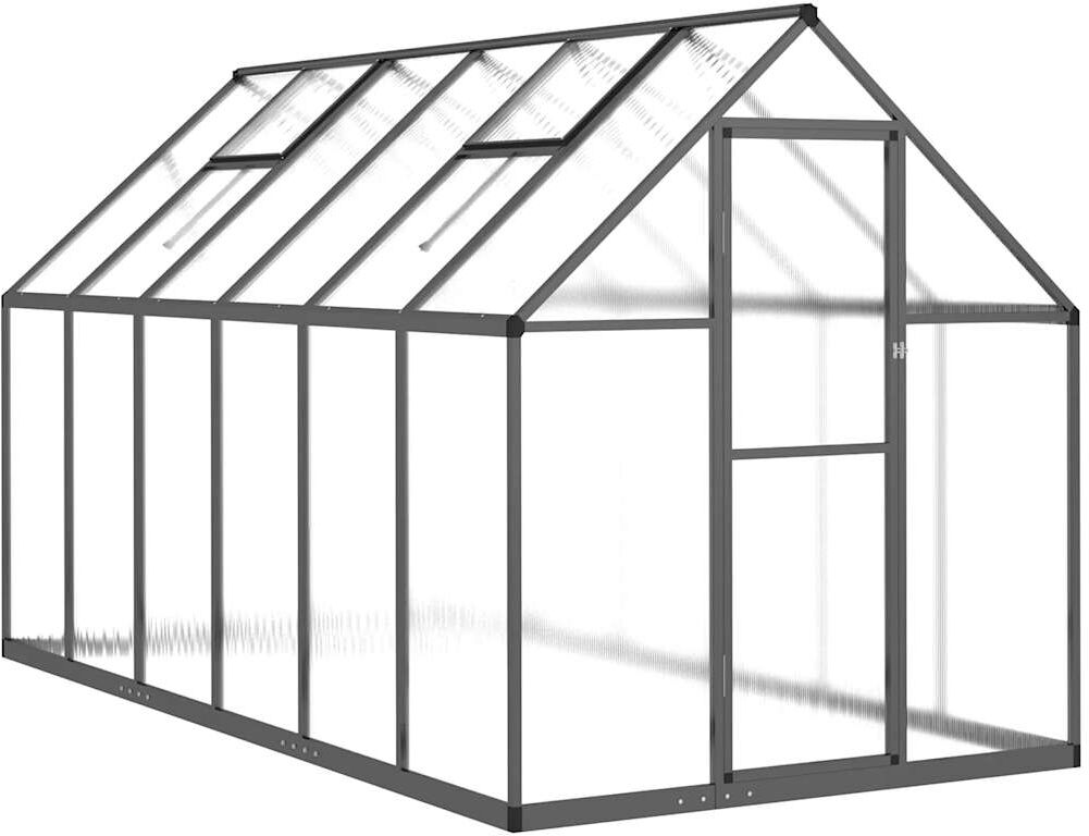 vidaXL Serre avec cadre de base anthracite 334x169x195 cm aluminium