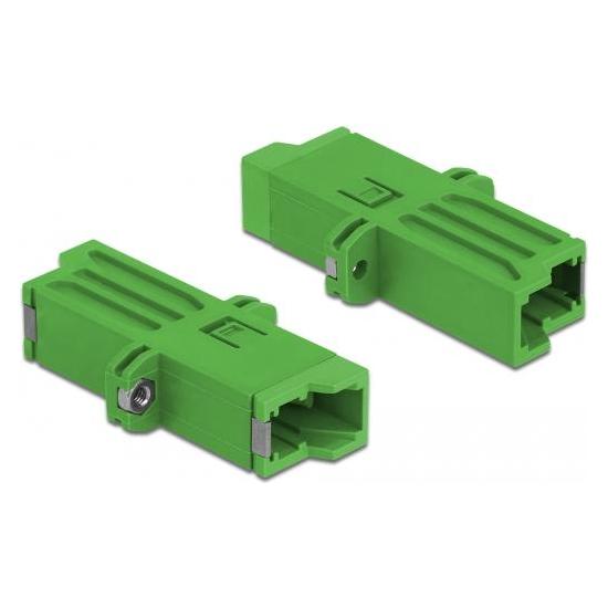 Delock LWL Kupplung E2000 Simplex Buchse zu Simplex Buchse Singlemode grün (Netzwerk Kupplung) (86944)